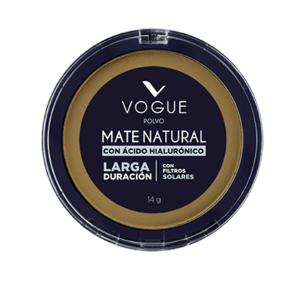 Polvo Compacto Vogue Mate Natural Tono Moreno 14gr