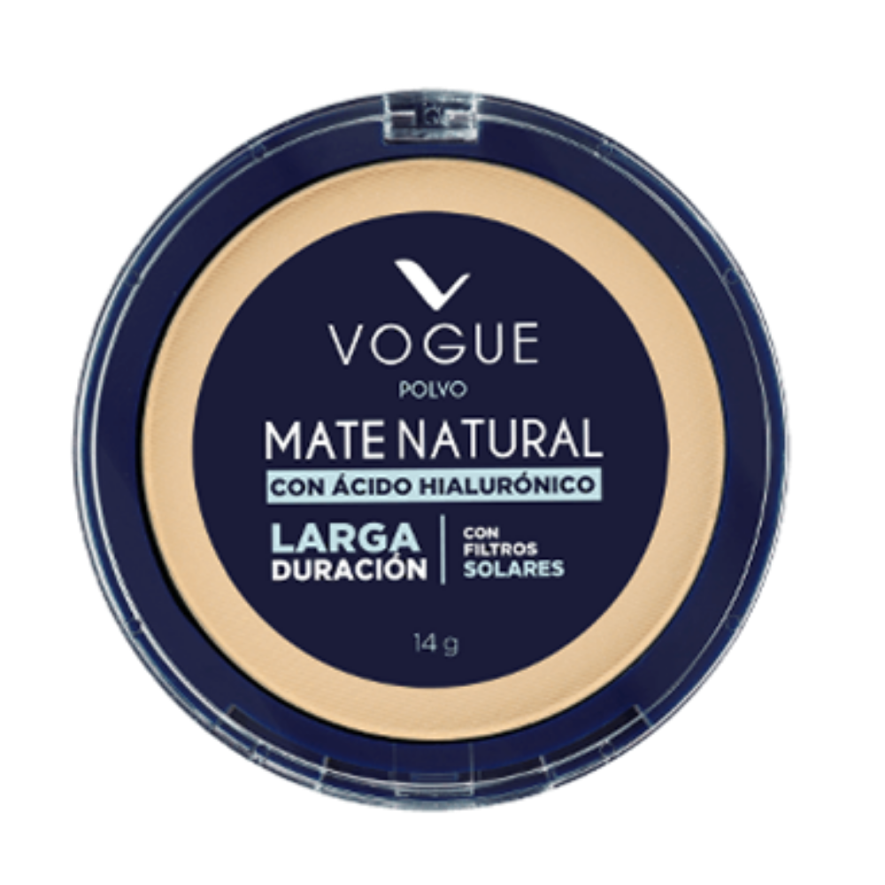 Polvo Compacto Vogue Mate Natural Tono Trigueño 14gr