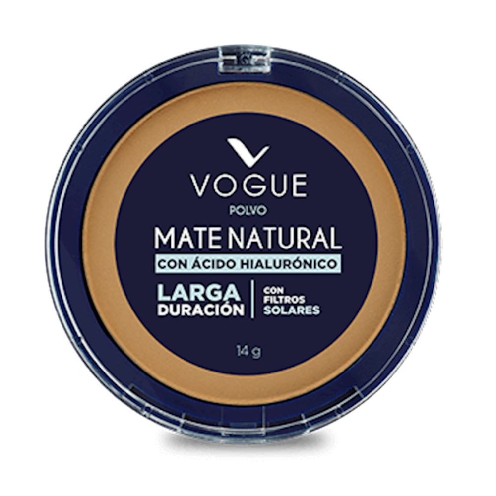Polvo Compacto Vogue Mate Natural Tono Tropico 14gr