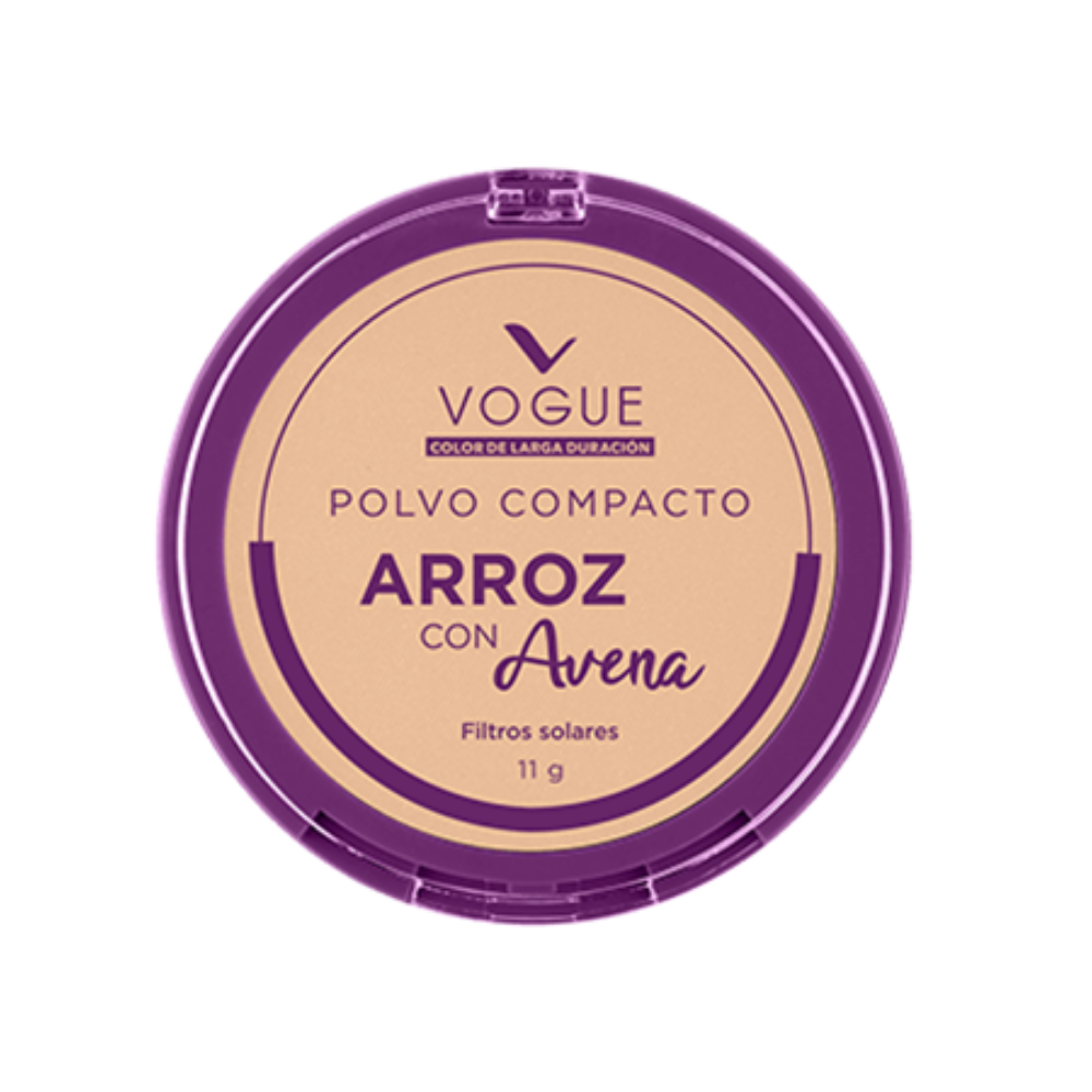 Polvo Compacto Vogue De Arroz Vainilla 9g