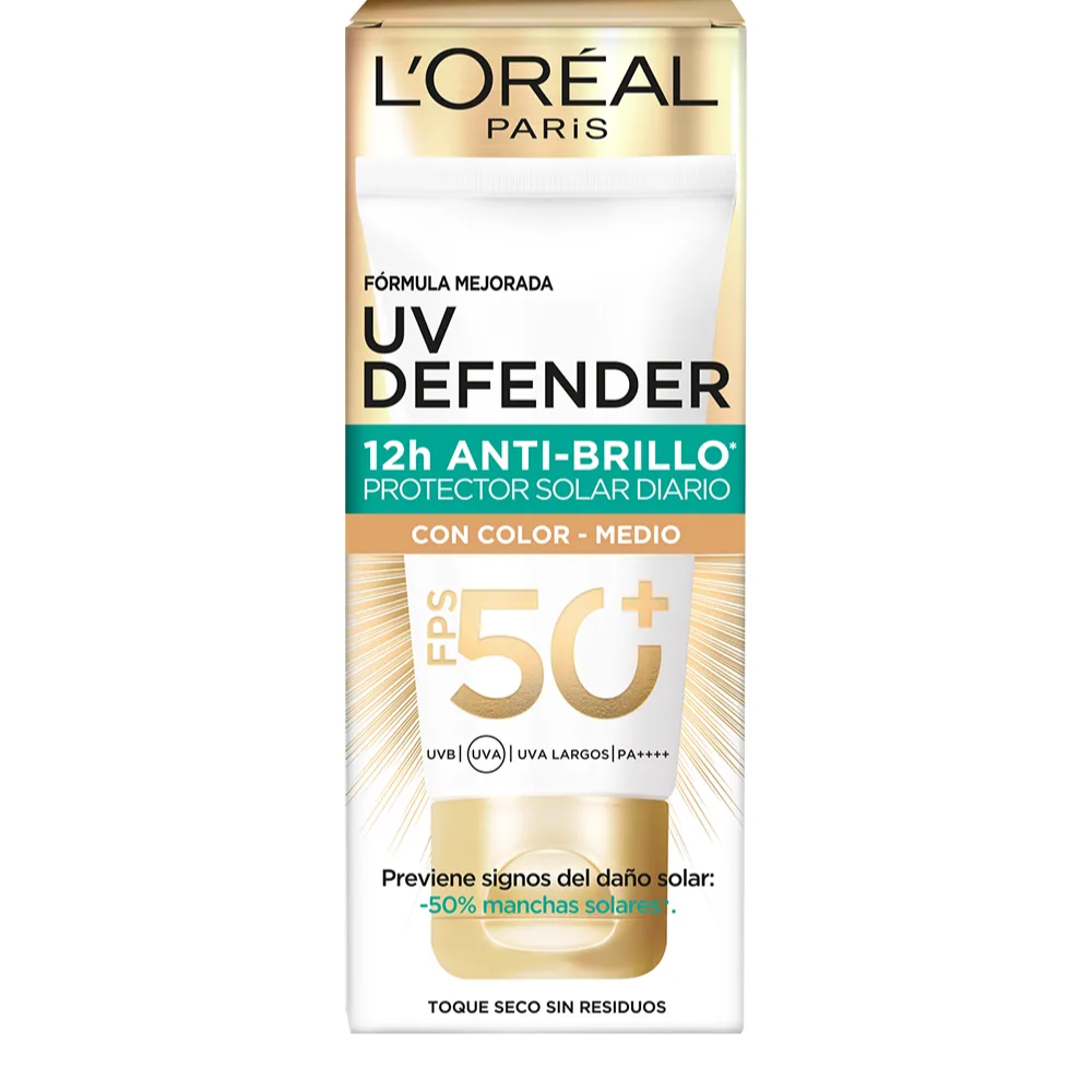 LOréal Paris UV Defender Protector Solar Color Medio 40g