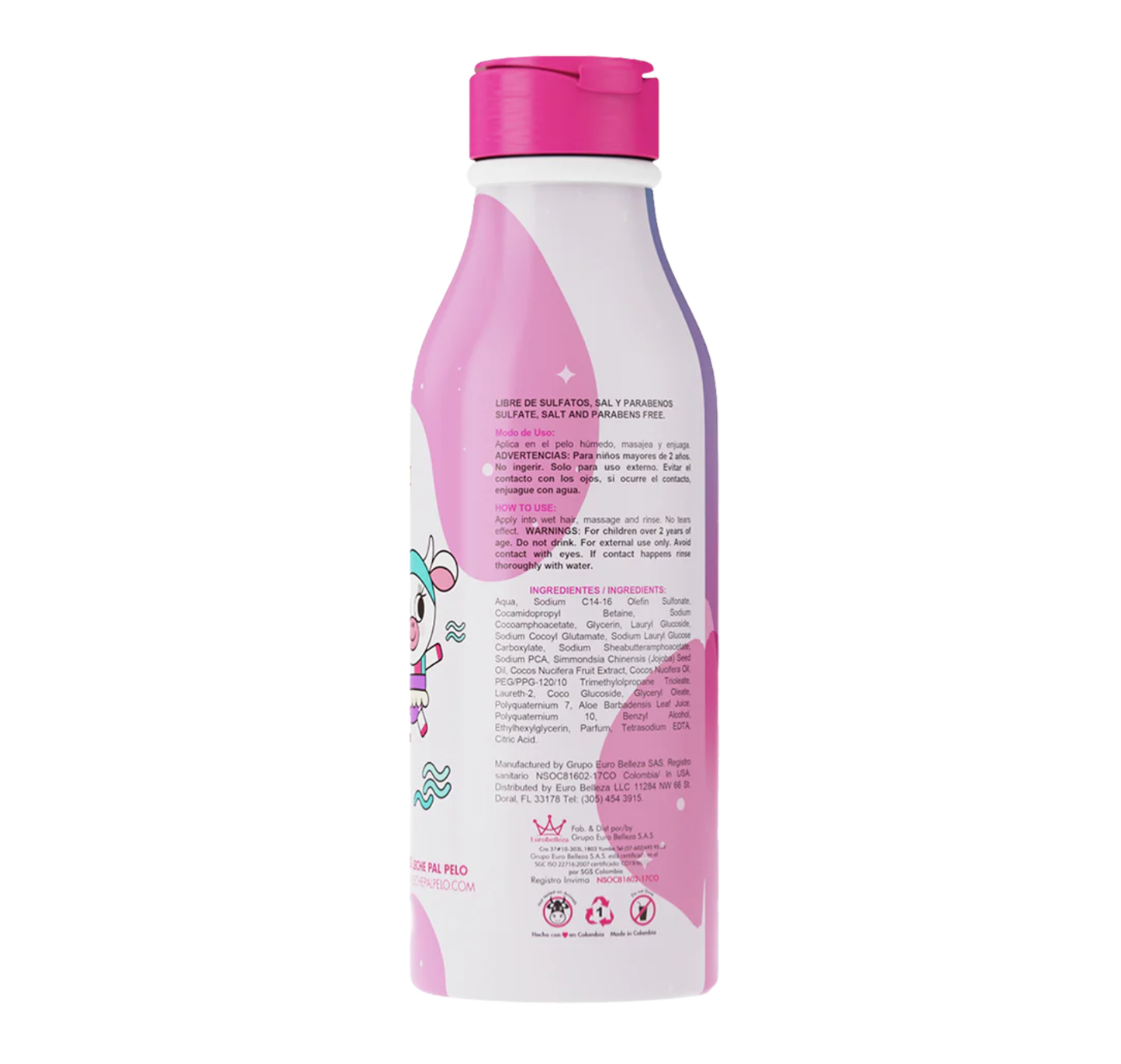 Shampoo Nutritivo Kids Leche Pal Pelo 440ml