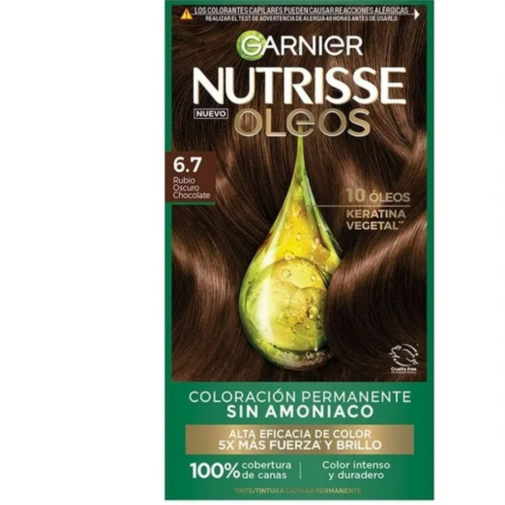 Garnier Nutrisse Óleos en el tono 6.7 Rubio Oscuro Chocolate