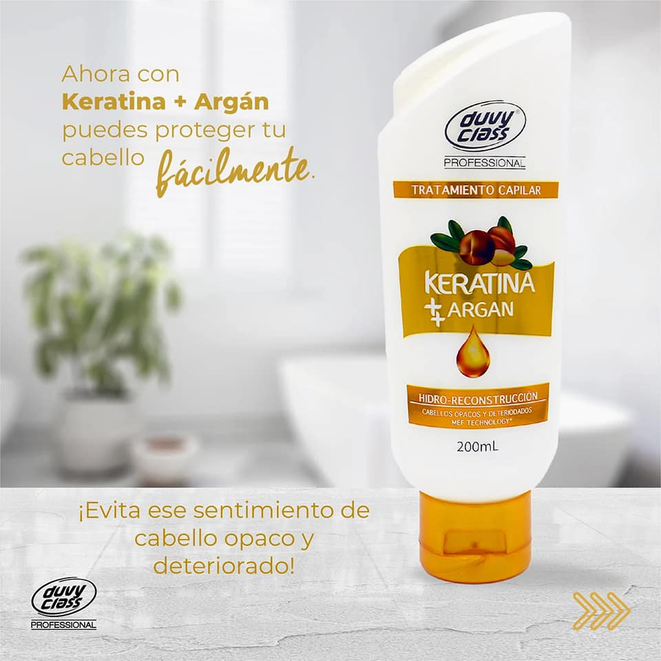 Tratamiento Capilar Keratina+Argan 400ml Duvyclass