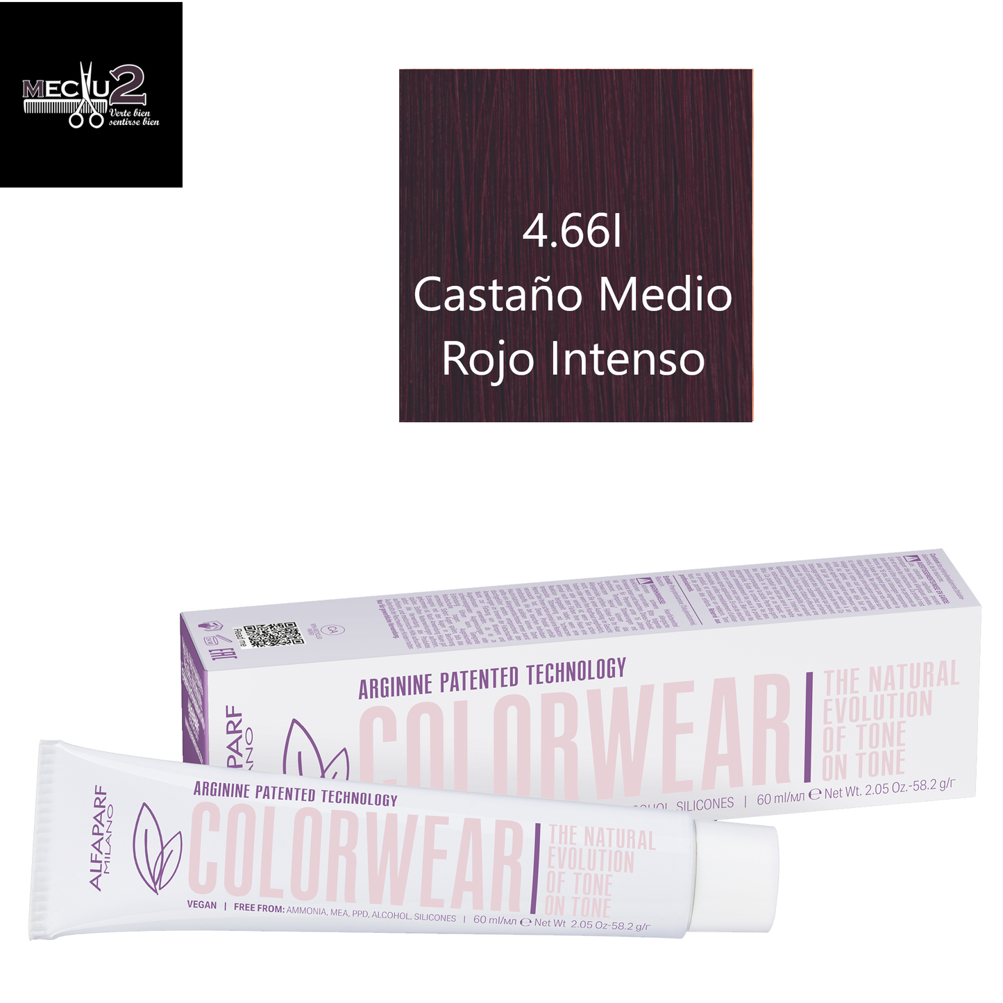 Tinte Alfaparf Color Wear Cream Arginine Technology 60mL