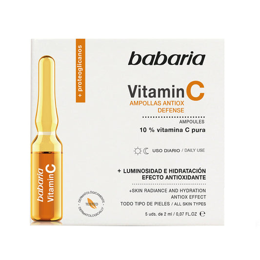 Ampolletas Faciales Babaria Vitamin C 5x2ml Luminosidad e Hidratación