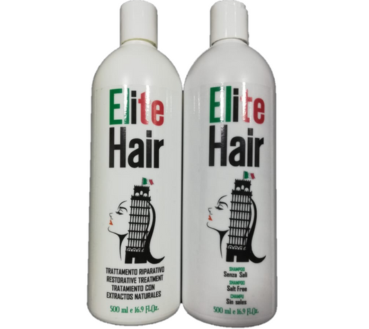Shampoo + Tratamiento Elite Hair 500ml Liscio Italiano