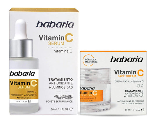 Serum Facial + Crema Facial Babaria Vitamin C - Antioxidante & Luminosidad