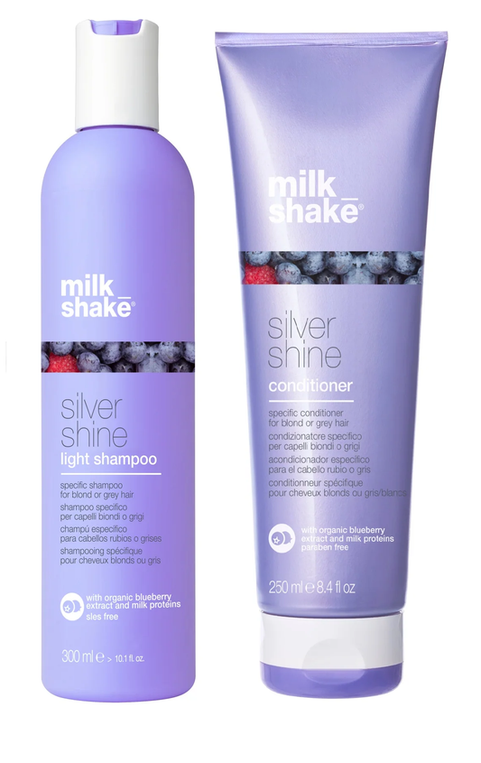 Shampoo Light + Acondicionador Milk Shake Silver Shine