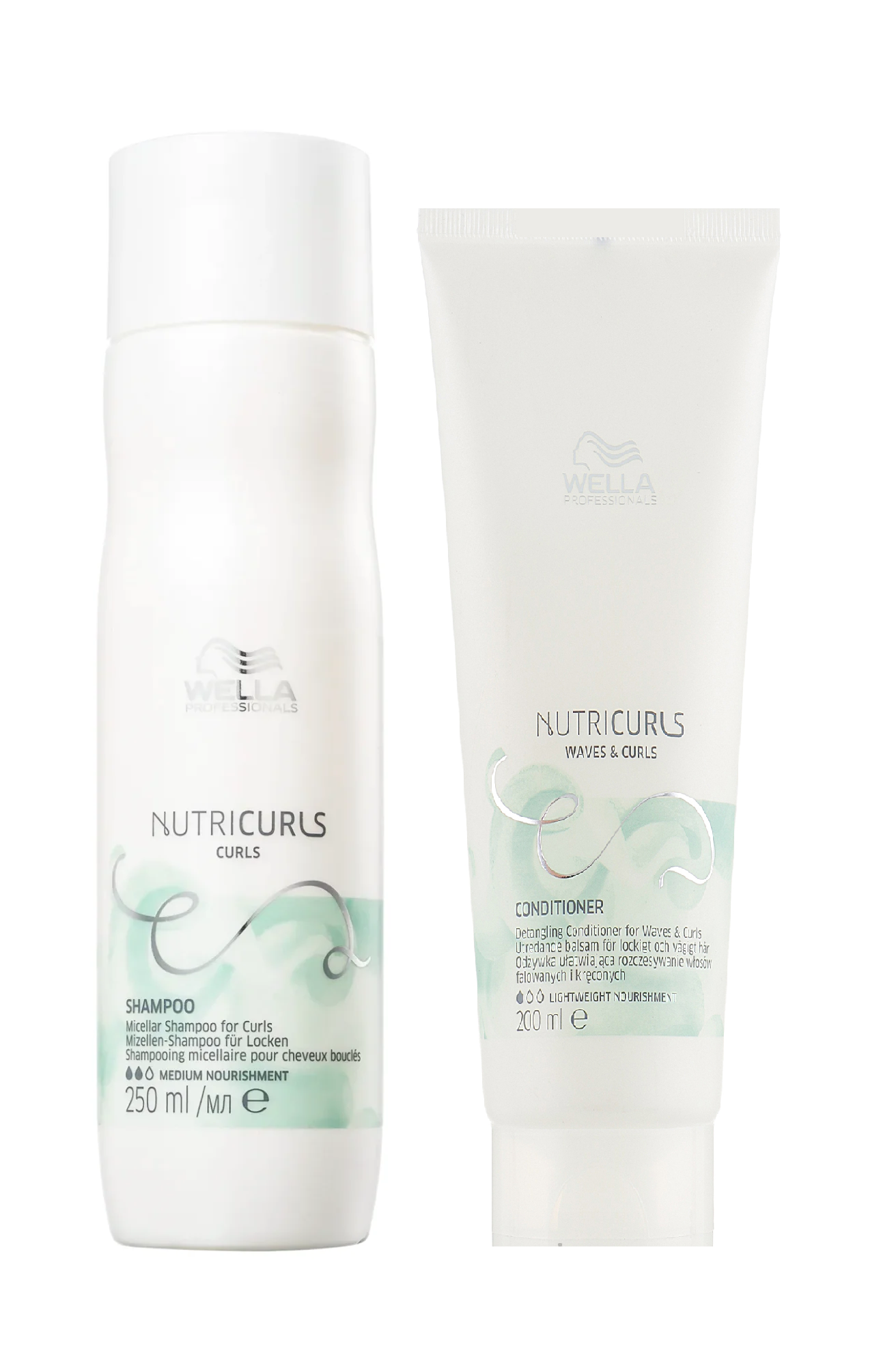 Kit Shampoo + Acondicionador Nutricurls Wella