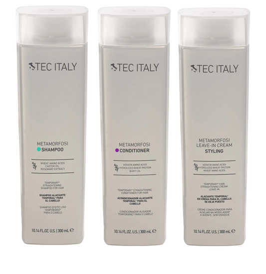 Kit Shampoo + Acondicionador + Leave In Cream Metamorfosi Tec Italy