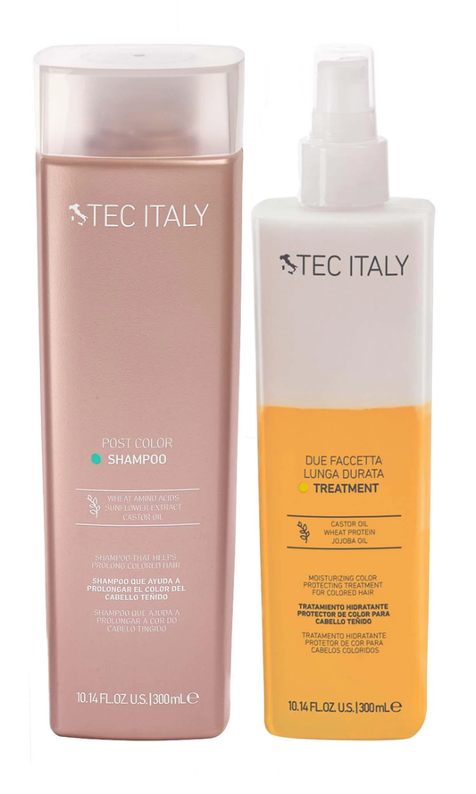 Kit Shampoo Post Color + Tratamiento Due Faccetta Lunga Durata Tec Italy