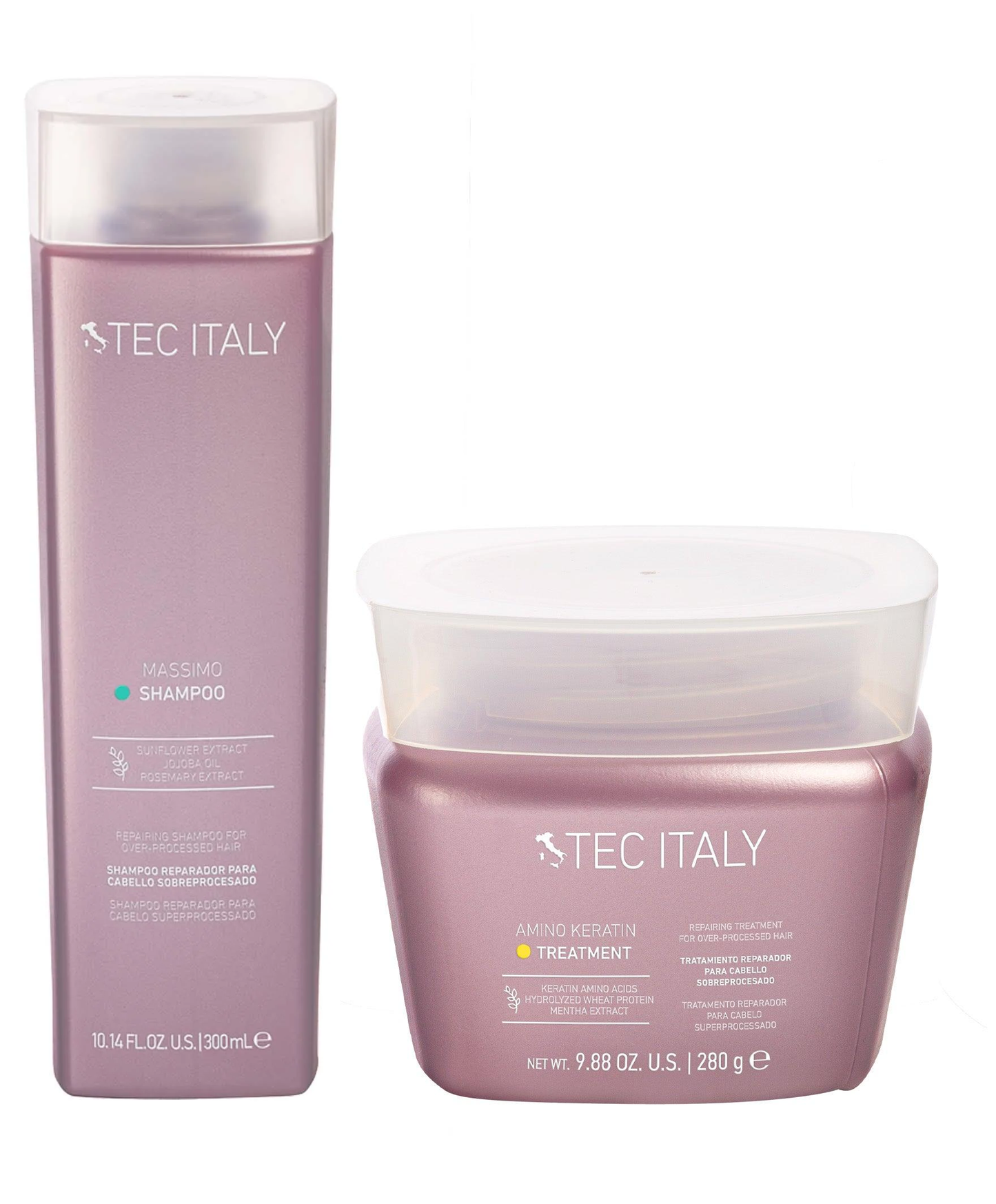 Kit Shampoo Massimo + Tratamiento Amino Keratin Tec Italy