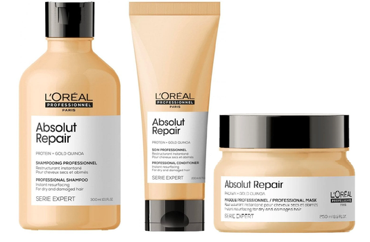 Kit Reparación Shampoo + Acondicionador + Mascarilla Absolut Repair Loreal