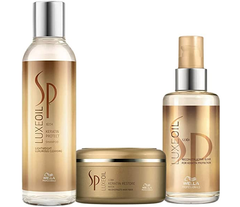 Kit Shampoo + Mascarilla + Aceite Protector SP Luxe Oil Wella