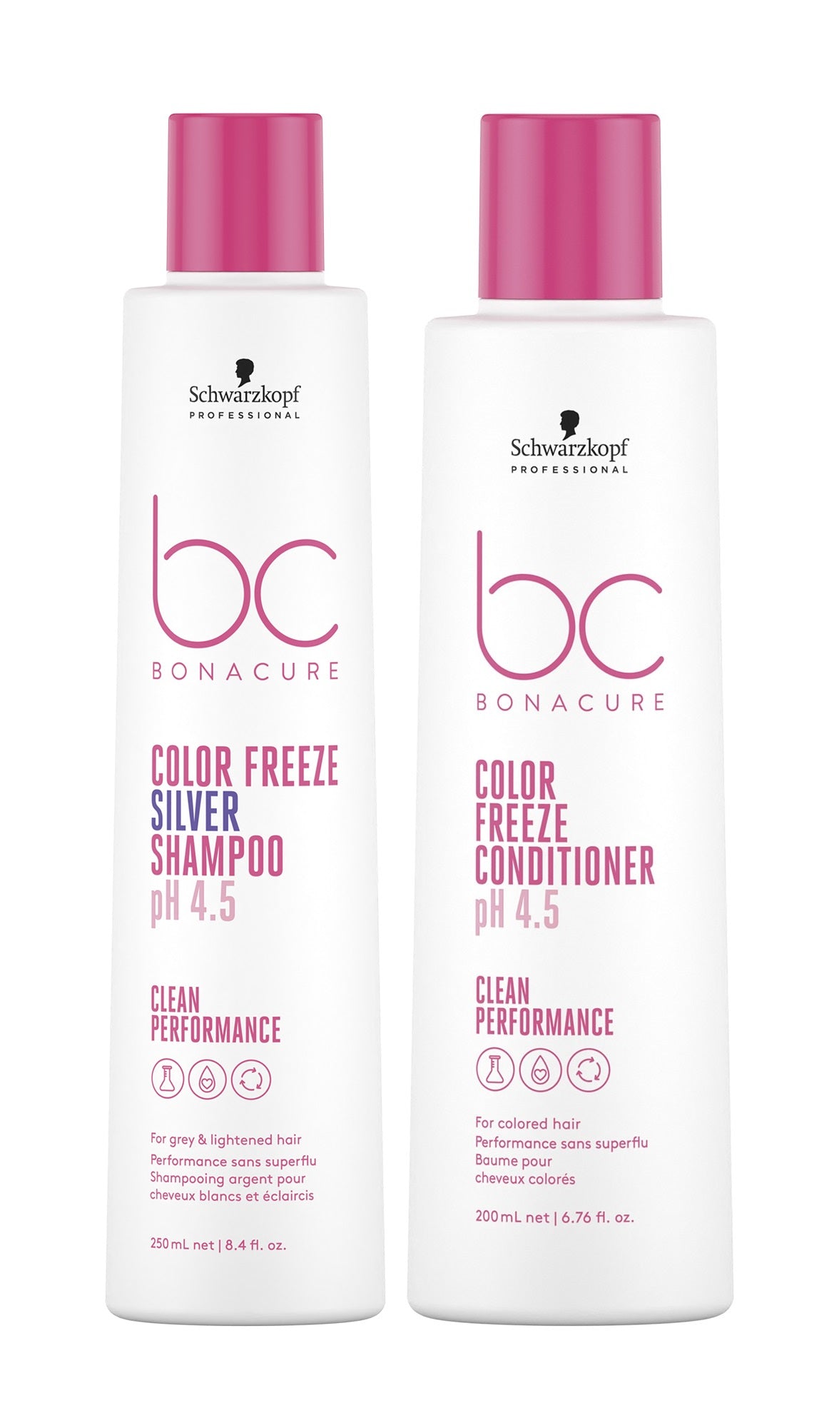 Kit Shampoo Silver + Acondicionador Schwarzkopf Color Freeze pH 4.5