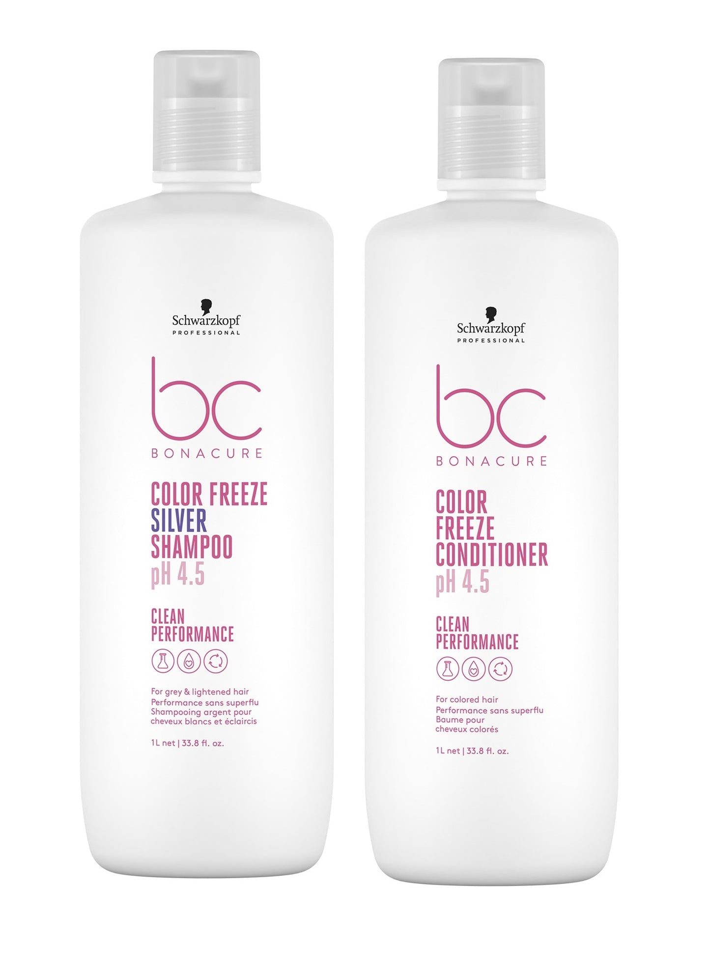 Kit Shampoo Silver + Acondicionador Schwarzkopf Color Freeze pH 4.5