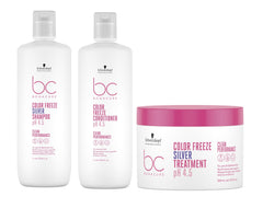 Kit Shampoo Silver + Acondicionador + Mascarilla Silver Schwarzkopf Color Freeze pH 4.5