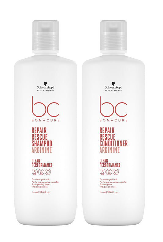 Kit Shampoo + Acondicionador Schwarzkopf Repair Rescue Argenine Litro