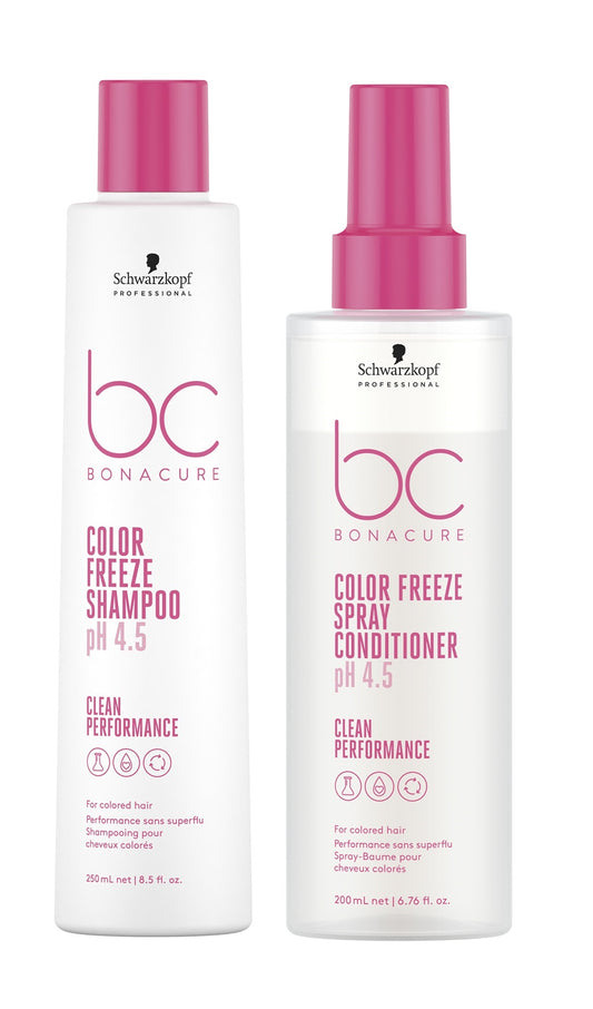 Kit Shampoo + Acondicionador En Spray Schwarzkopf Color Freeze pH 4.5