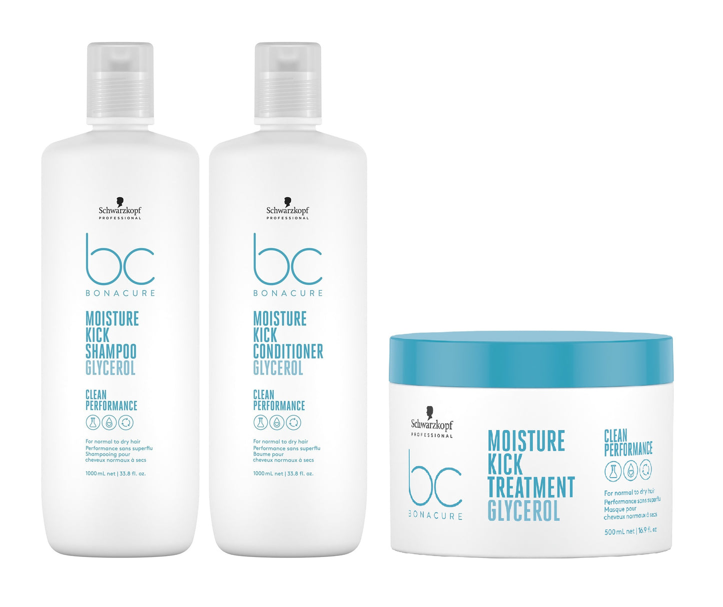 Kit Shampoo + Acondicionador + Mascarilla Schwarzkopf Moisture Kick Glycerol