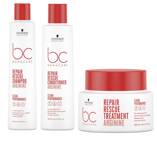 Kit Shampoo + Acondicionador + Mascarilla Schwarzkopf Repair Rescue Argenine