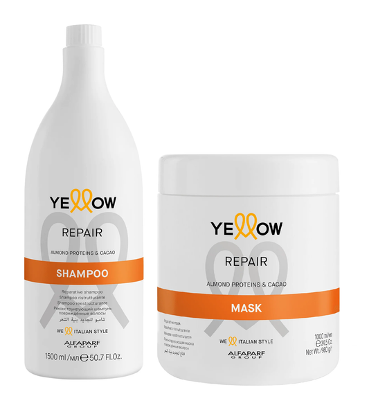 Kit Shampoo + Mascarilla Yellow Repair Litro