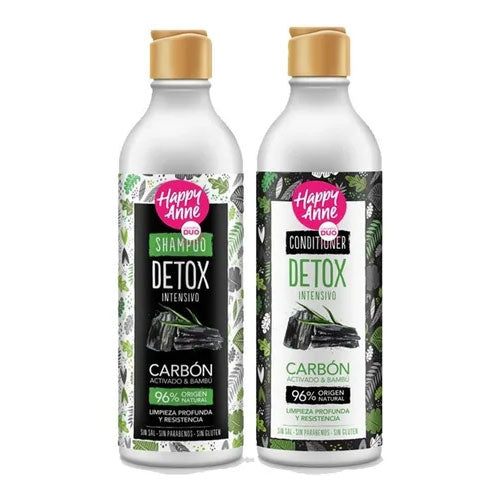 Kit Shampoo + Acondicionador Detox Carbón Activado y Bambú