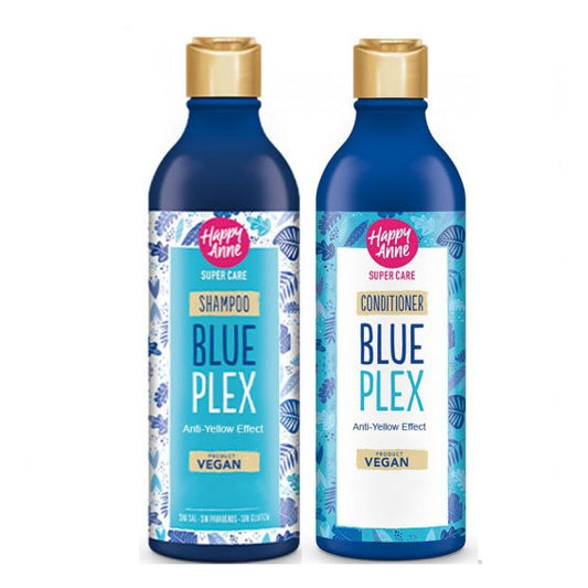 Kit Shampoo + Acondicionador Happy Anne Blue Plex Anti-Yellow