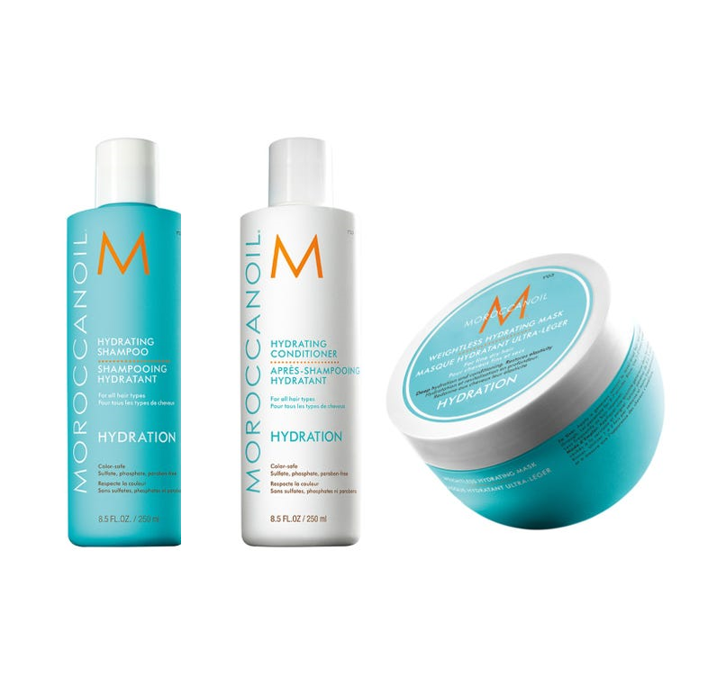 Kit Shampoo + Acondicionador + Mascarilla Moroccanoil Hydration Ligera