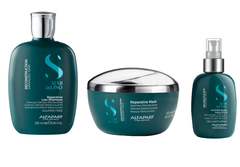 Kit Shampoo + Mascarilla + Fluido anti-rotura Alfaparf Reparative